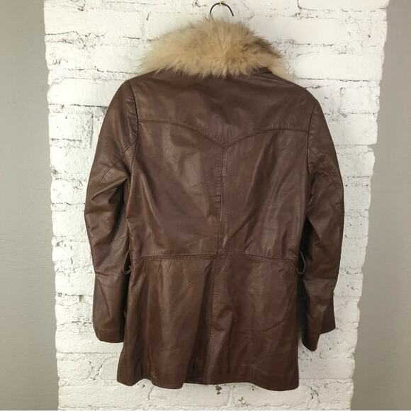 Vintage 70’s Penny Lane Leather & Fur Jacket - Picture 5 of 9